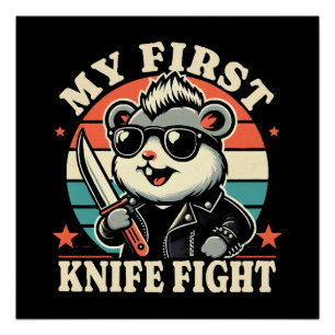 Póster Minha Primeira Briga de Faca - Hamster Legal