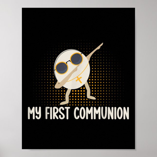 Poster Minha Primeira Comunhão Dabbing Wafer 1rua Comunio (Frente)