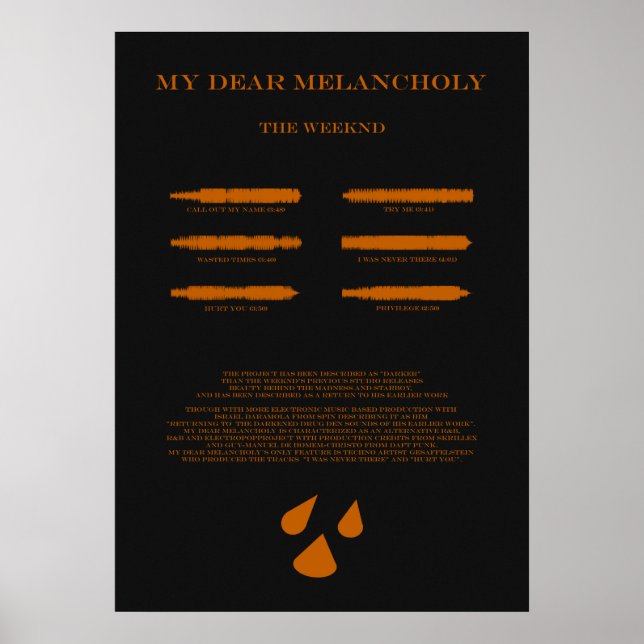 Poster Minha querida Melancholy (Frente)