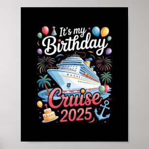 Poster Minha Viagem de Cruzeiros de Aniversário 2025 - Bi