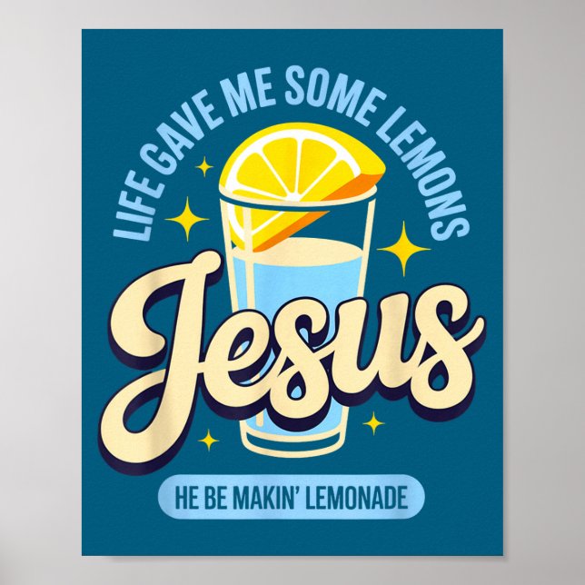 Poster Minha Vida Me Deu Alguns Limões Jesus (Frente)