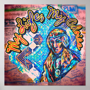 Poster Minha Vida, Minha Escolha. Mulher e Fractal como