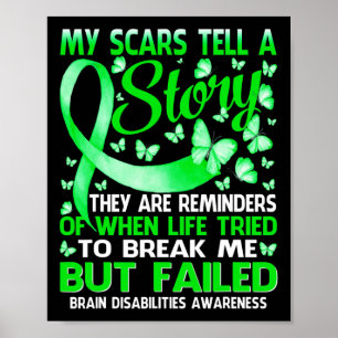 Poster Minhas cicatrizes dizem a uma história sobre incap