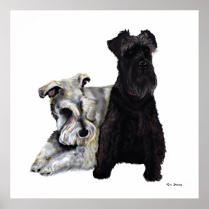 Poster Mini amigos do Schnauzer