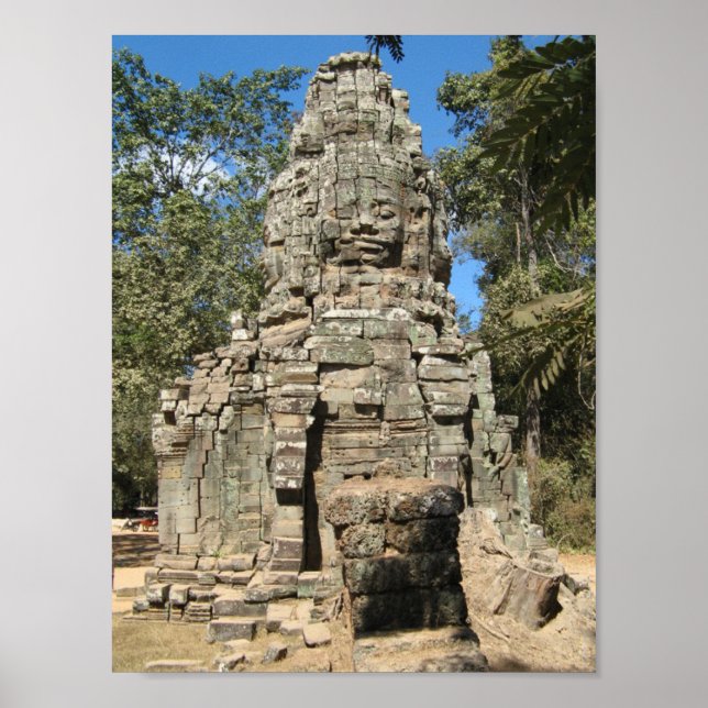 Póster Mini Bayon... Ta Prohm, Angkor Wat, Camboja (Frente)