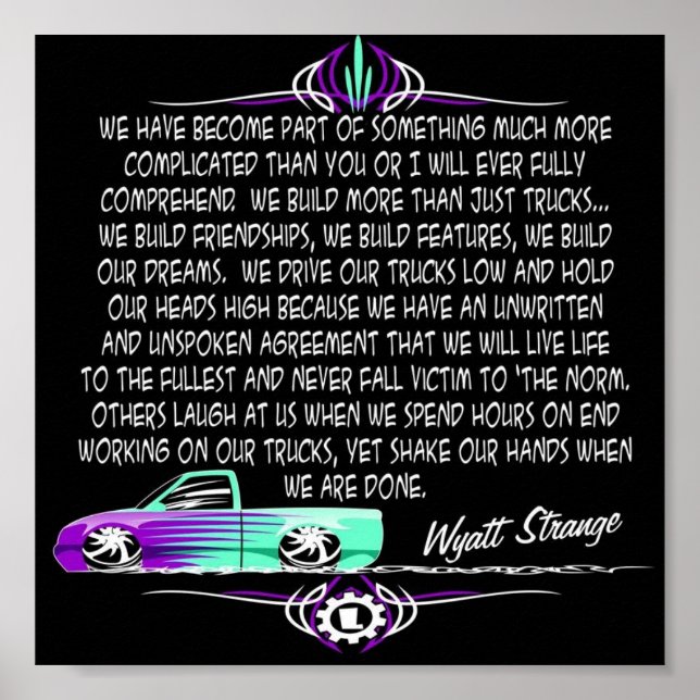 Poster mini caminhão do Wyattestranho (Frente)