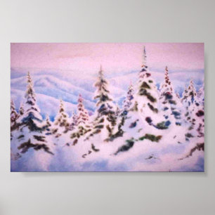 Póster Mini-Poster da paisagem do inverno