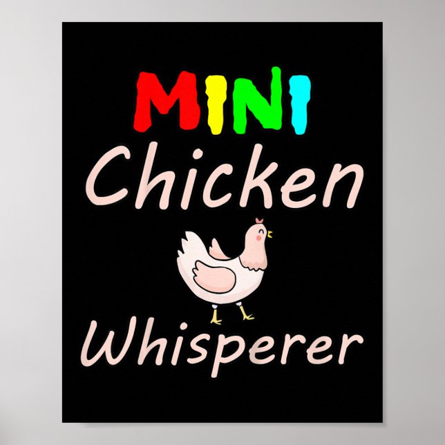Poster Mini sussurrador de frango para crianças Frangos e (Frente)