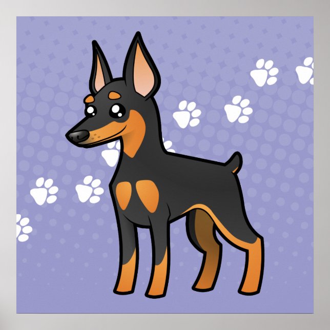 Poster Miniatura Cartoon Pinscher / Manchester Terrier (Frente)