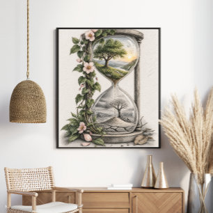 Poster Miniatura da Montanha Terrário Lâmpada