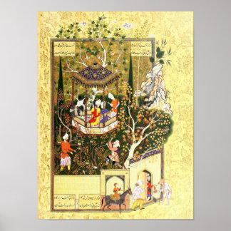 Póster Miniatura Persa: Ladrão no Pomar