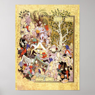 Poster Miniatura Persa: Yusuf é resgatado do poço