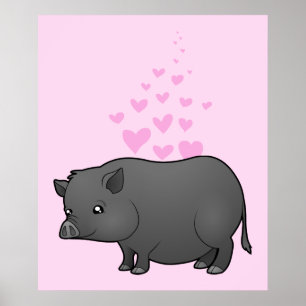 Póster Miniatura Pig Love