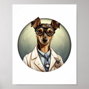 Poster Miniatura Pinscher Dog Doctor