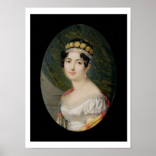 Poster Miniatura Retrato da Imperatriz Josephine (1763-