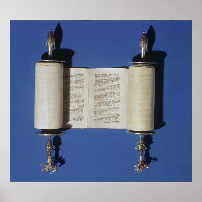 Póster Miniatura Torah Scroll, 1765 (Frente)