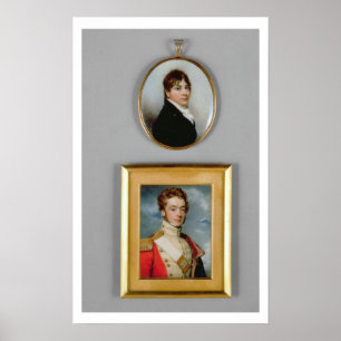 Poster Miniaturas de oficiais novos do 38th Na de Madras