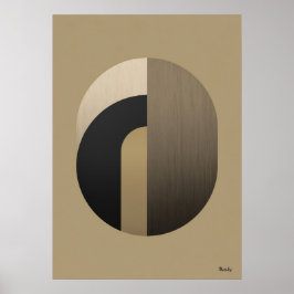 Poster Minimal Art Deco Arch Wall Art | Luxury Gold