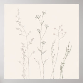 Poster Minimal Botanical Wall Art – Soft Spring 