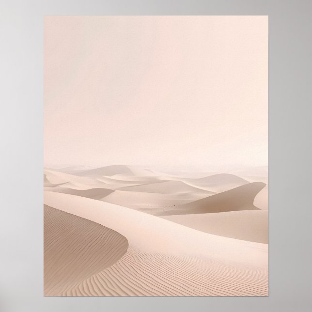 Poster Minimal Desert Dunes Wall Art Print (Frente)