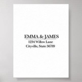 Poster Minimal Elegant Wedding Welcome Sign – Ivory Marbl