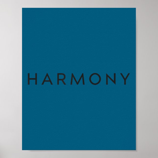 Poster Minimal Motivational Quote Harmony Insration  (Frente)