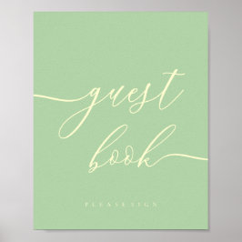 Poster Minimal Pistachio & Cream Party Celebration Guest