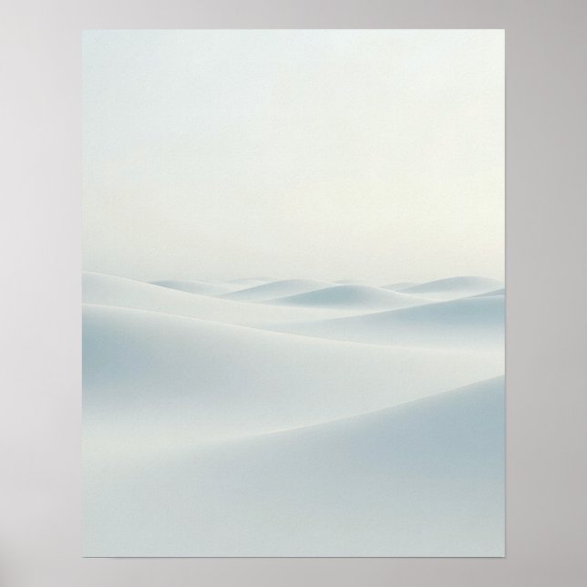 Poster Minimal Winter Snow Landscape Art Print (Frente)