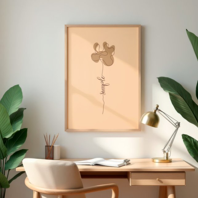 Poster Minimalism Simple Flower Wall Art (Criador carregado)