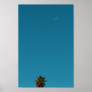 Poster Minimalismo da Lua Tropical de Palmeiras Vibes Pos