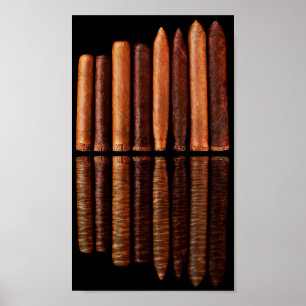 Poster Minimalismo preto do Vip dos charutos de Habana do