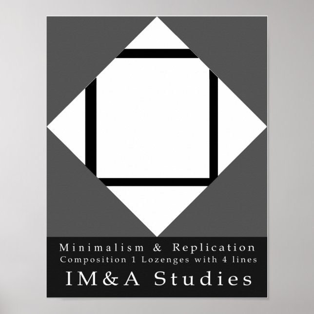 Poster Minimalismo Replicação 1 Composição 1 Lozenges (Frente)