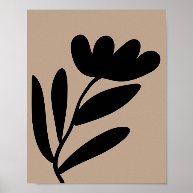 Poster Minimalist Abstract Flower Matisse Style (Frente)