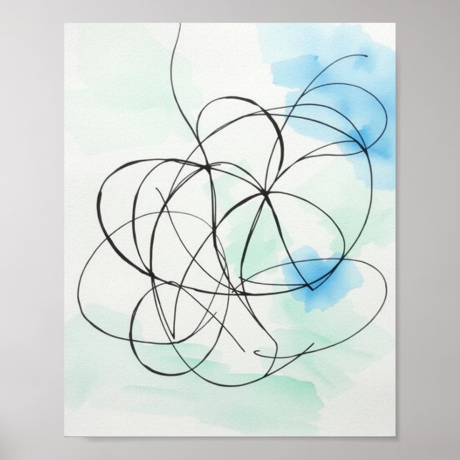 Poster Minimalist Abstract Line Drawing Prints  (Frente)