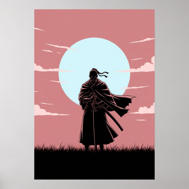 Poster Minimalist Anime Ronin (Frente)