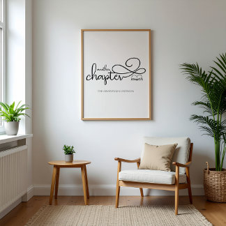 Póster Minimalist Another Chapter Book Lover Art