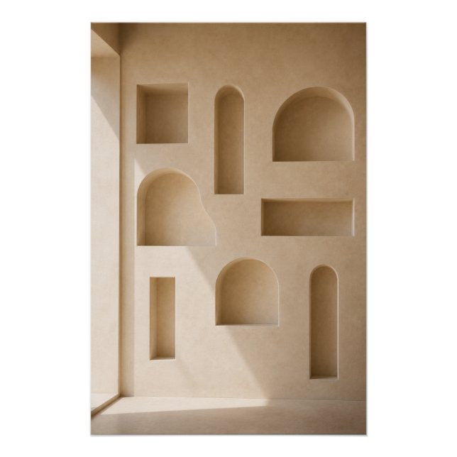 Póster Minimalist Architectural Niches Wall Art Poster (Frente)