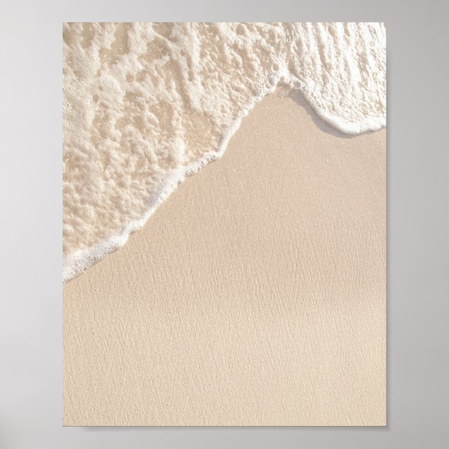 Poster Minimalist Beach Wave Ocean Sand (Frente)