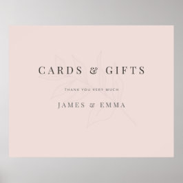 Poster Minimalist Botanical Sign Warm Blush