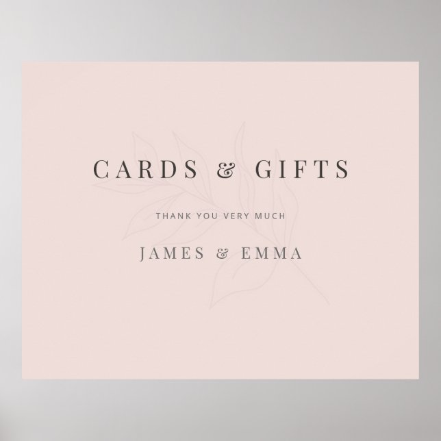 Poster Minimalist Botanical Sign Warm Blush (Frente)