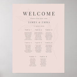 Poster Minimalist Botanical Wedding (8) Warm Blush