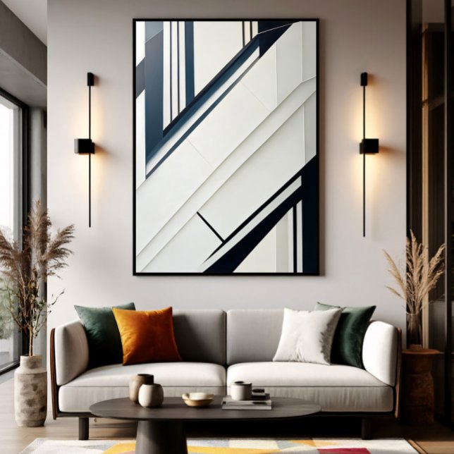 Poster Minimalist Diagonal Geometry (Criador carregado)