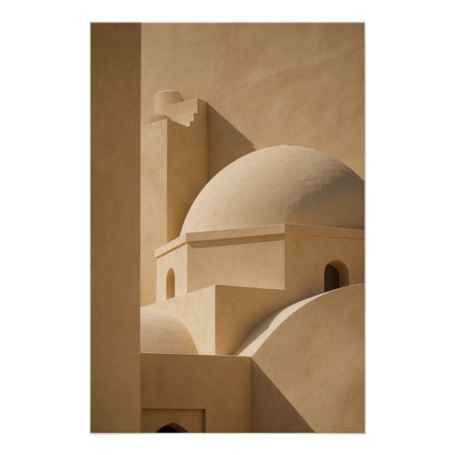 Póster Minimalist Domed Architecture Wall Art Poster (Frente)