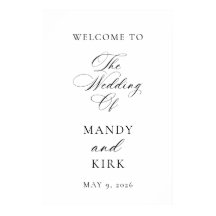 Minimalist Elegant Wedding Welcome Sign | Modern 