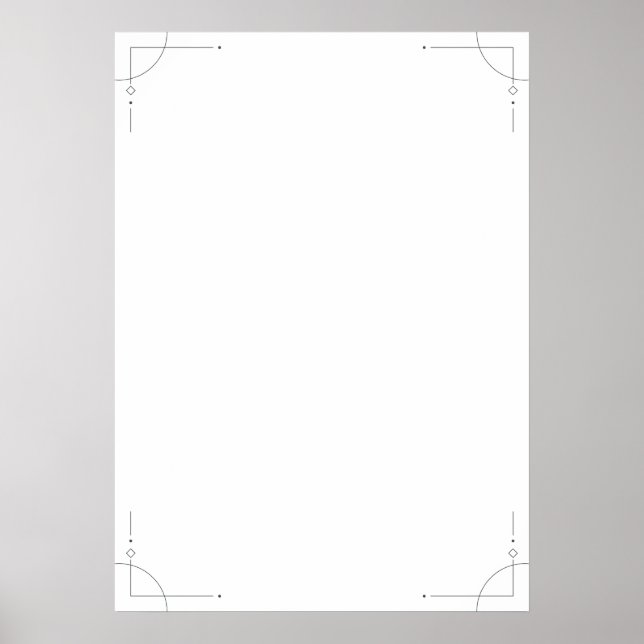 Poster Minimalist Geometric Wedding Seating Chart (Frente)