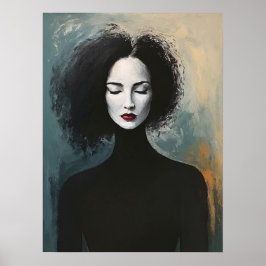 Poster Minimalist Lady Portrait Canvas Art