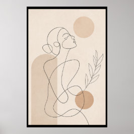 Poster Minimalist Line Art Woman