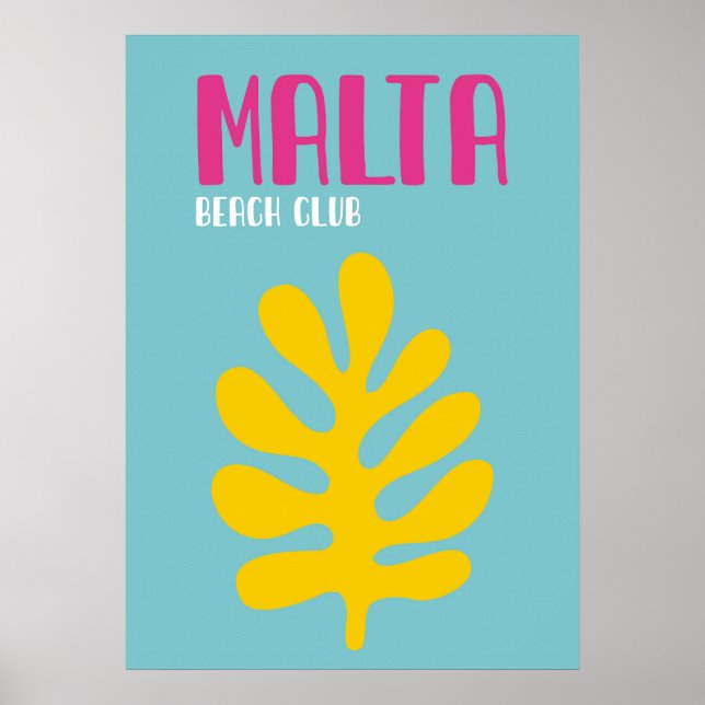 Poster Minimalist Malta Coastal Decor (Frente)