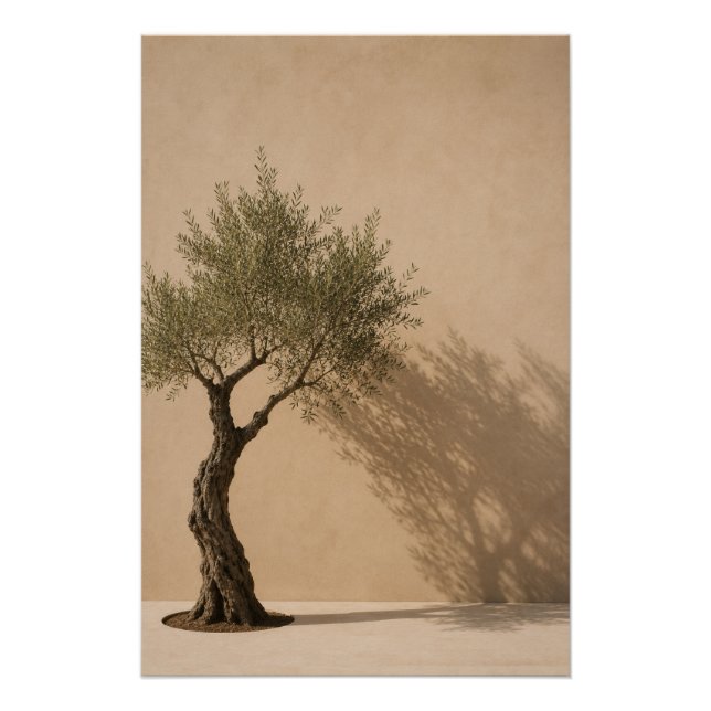 Póster Minimalist Olive Tree Wall Art Poster (Frente)