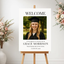Poster Minimalist Photo Graduation Welcome Sign